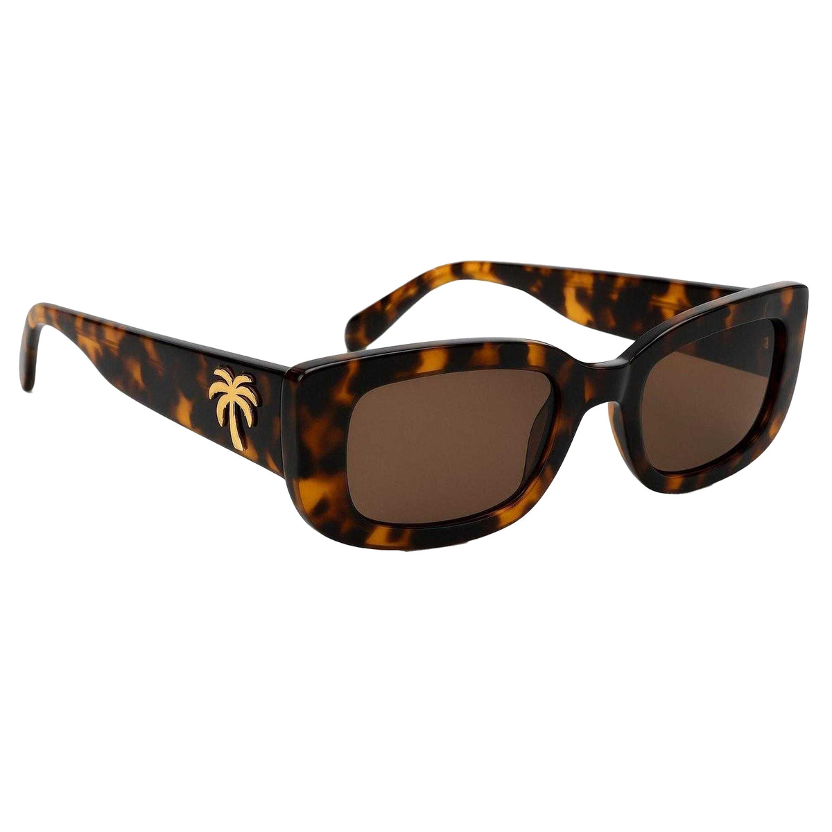 Havana Brown - Back - Palm Angels Mens Yosemite Rectangle Sunglasses