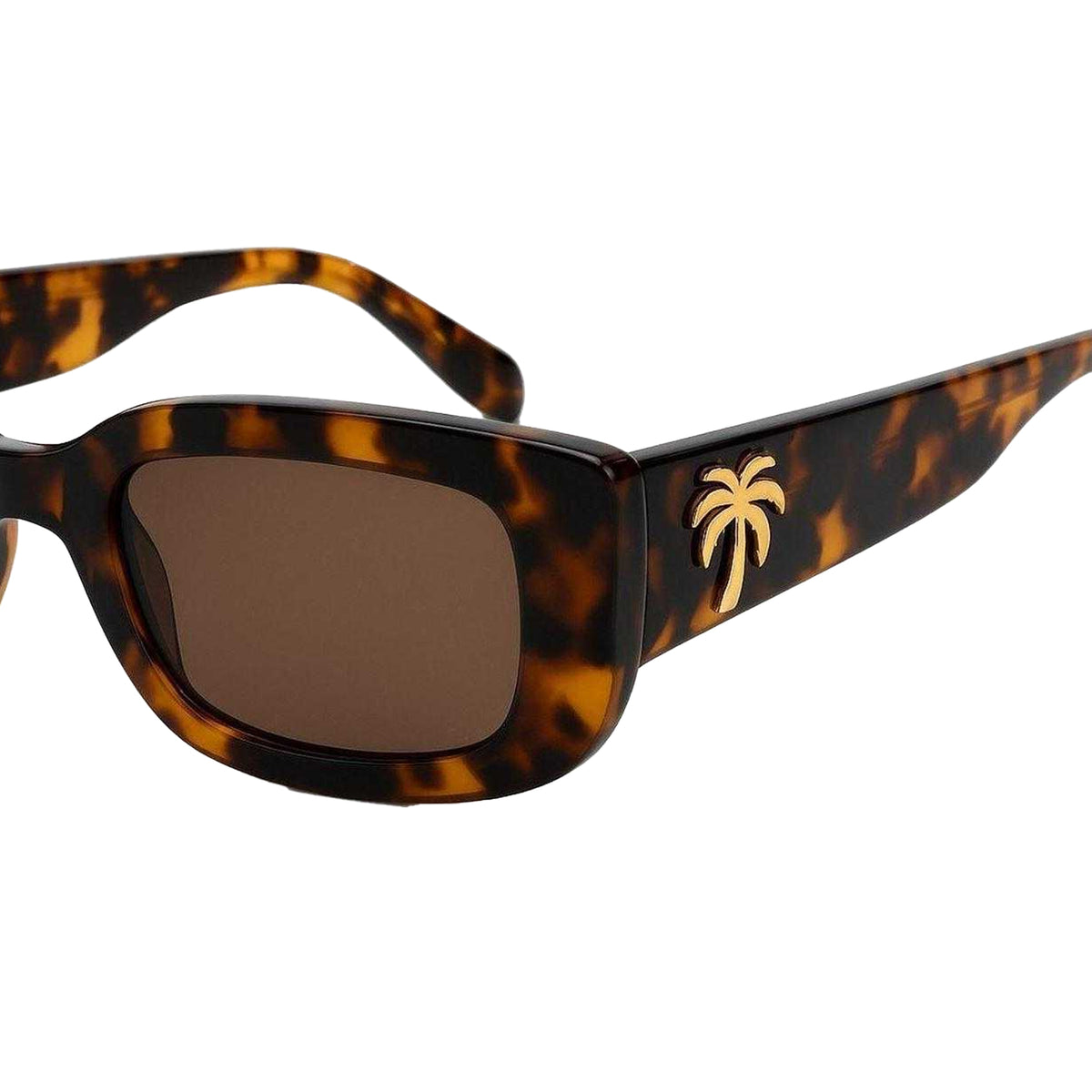 Havana Brown - Side - Palm Angels Mens Yosemite Rectangle Sunglasses