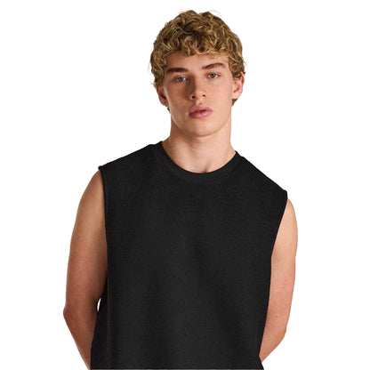 Black - Side - Prevu Mens Ottoman Tank Top