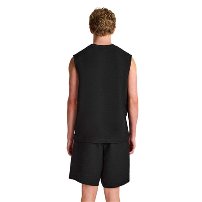Black - Pack Shot - Prevu Mens Ottoman Tank Top