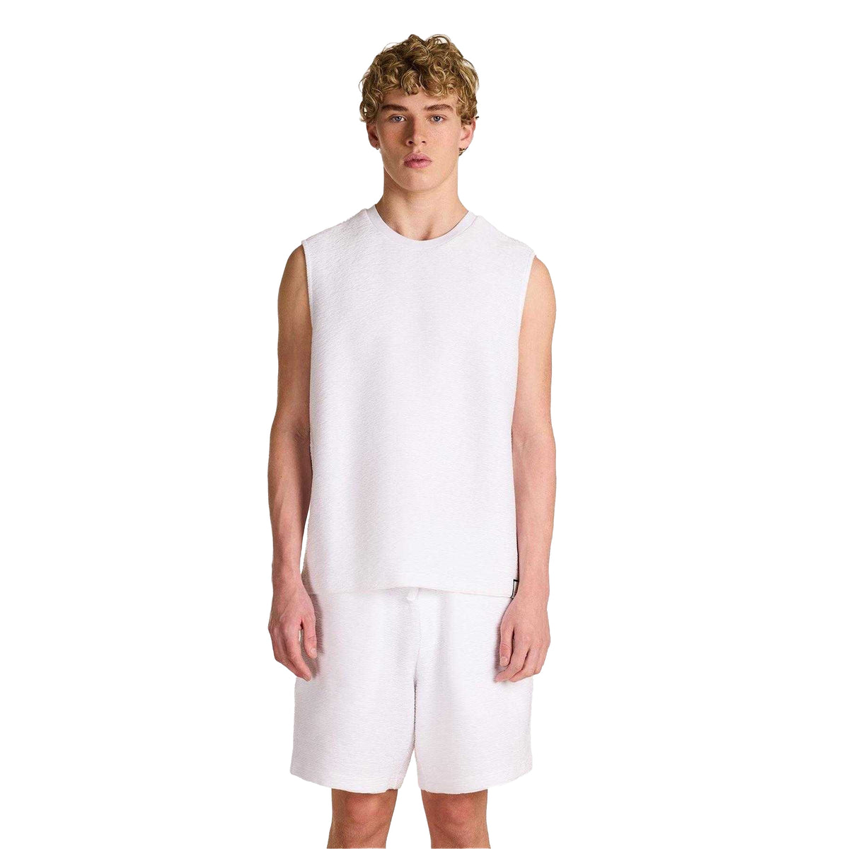 White - Lifestyle - Prevu Mens Ottoman Tank Top