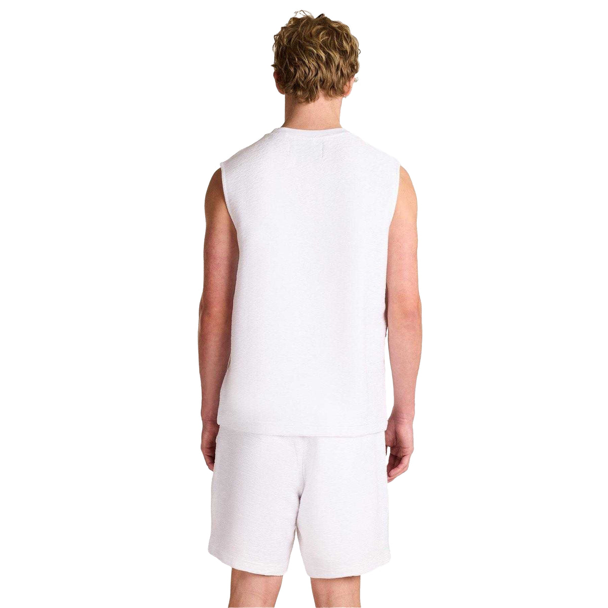 White - Pack Shot - Prevu Mens Ottoman Tank Top