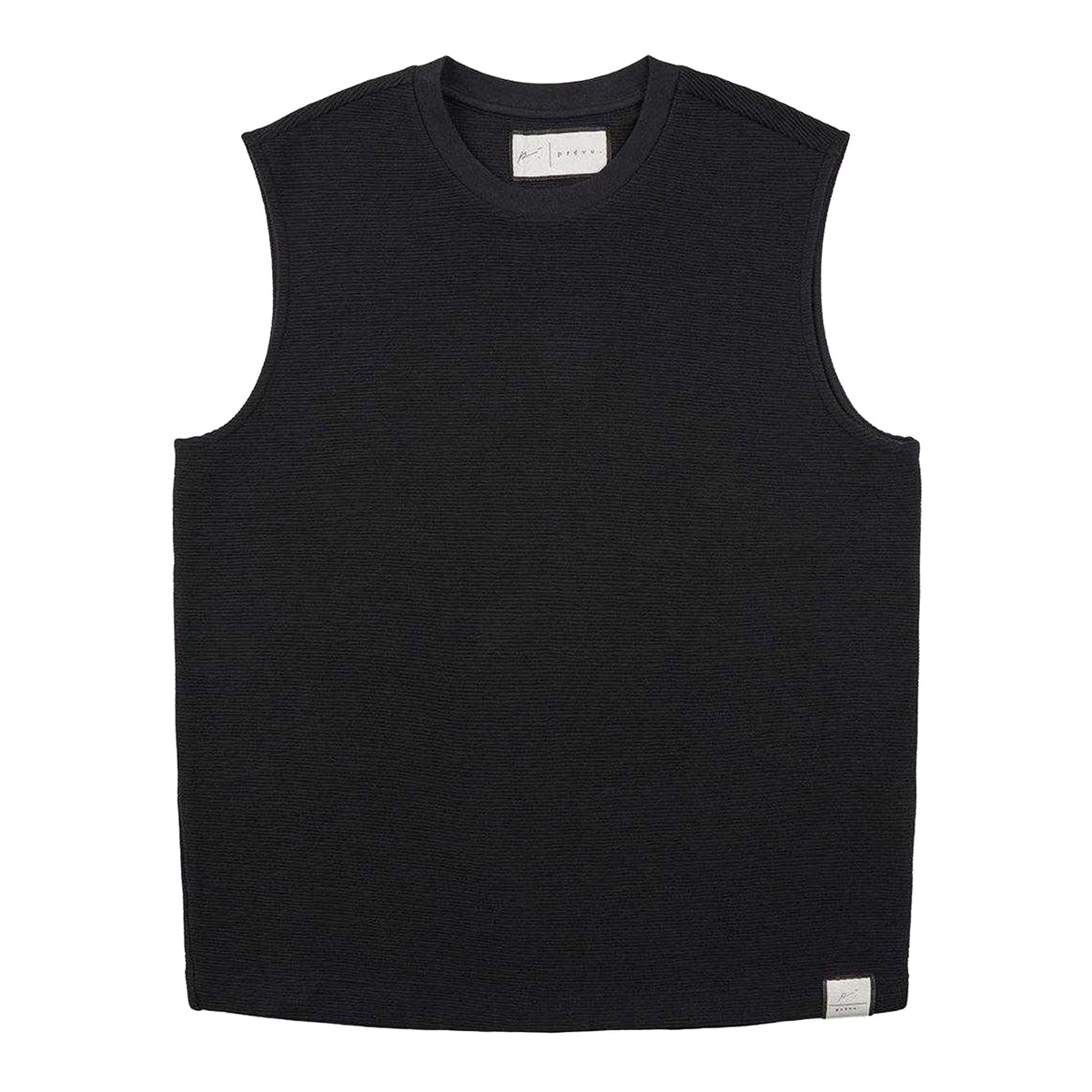 Black - Front - Prevu Mens Ottoman Tank Top