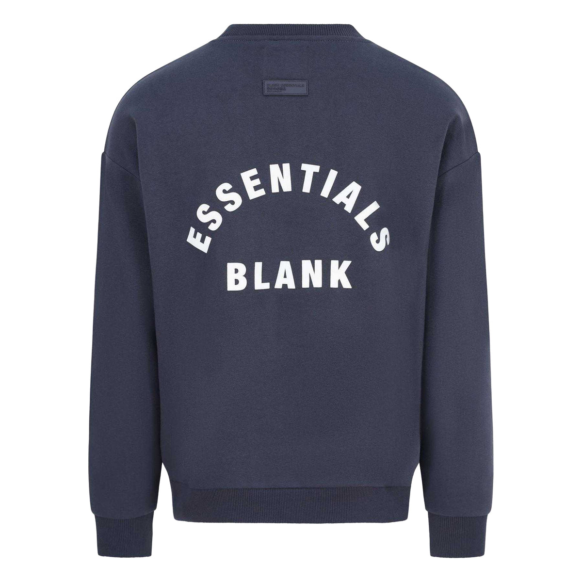 Thunder Grey - Back - Blank Essentials Mens Arch Crew Neck Sweatshirt