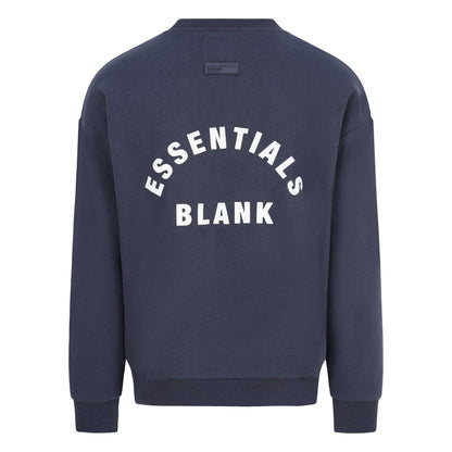 Thunder Grey - Back - Blank Essentials Mens Arch Crew Neck Sweatshirt