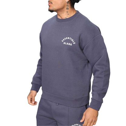 Thunder Grey - Pack Shot - Blank Essentials Mens Arch Crew Neck Sweatshirt