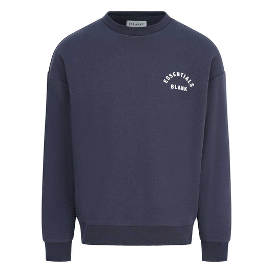 Thunder Grey - Front - Blank Essentials Mens Arch Crew Neck Sweatshirt