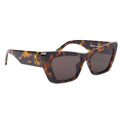 Havana Brown - Back - Palm Angels Mens Fairfield Rectangle Sunglasses