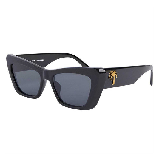 Black-Dark Grey - Front - Palm Angels Mens Fairfield Rectangle Sunglasses