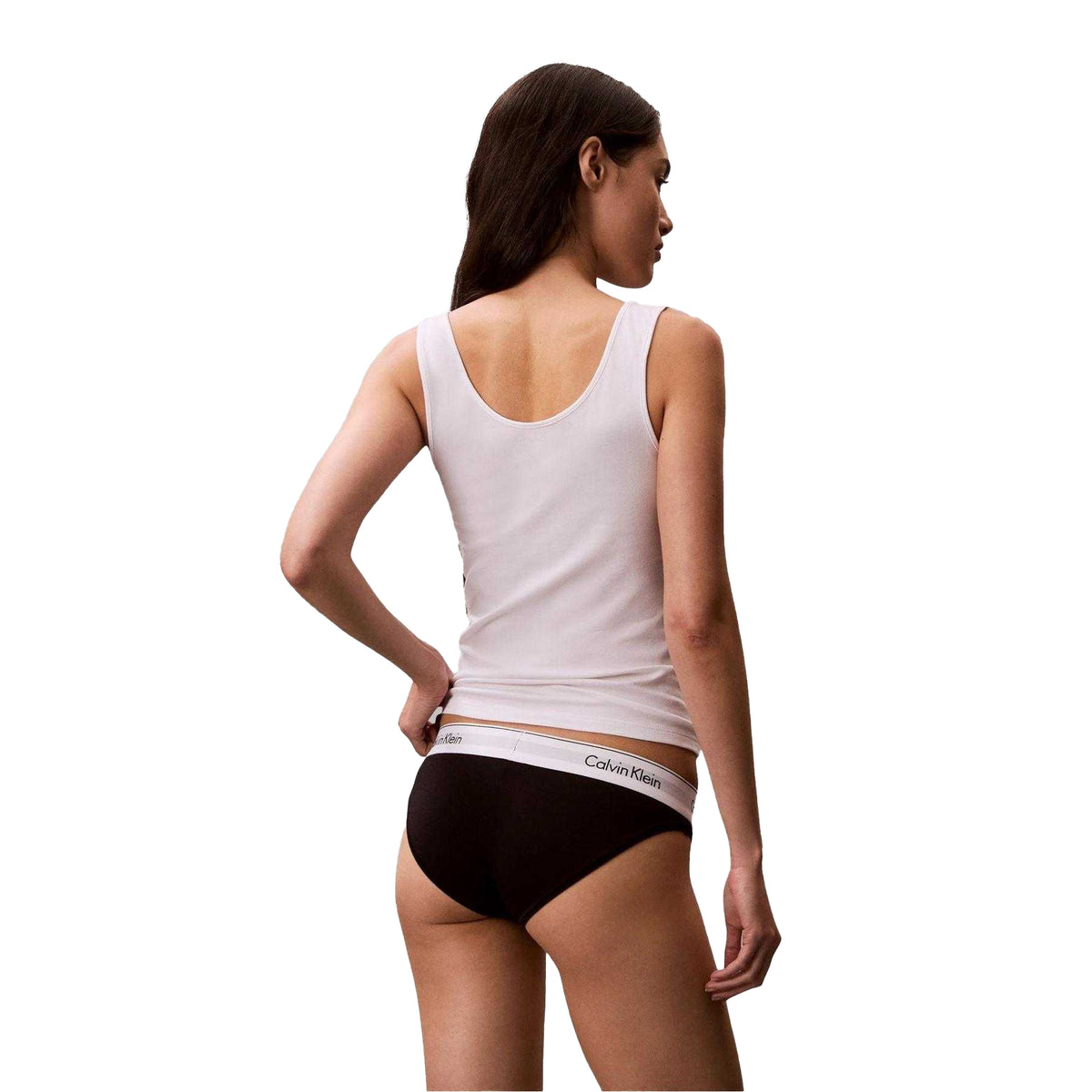 White - Back - Calvin Klein Womens-Ladies Vest Top