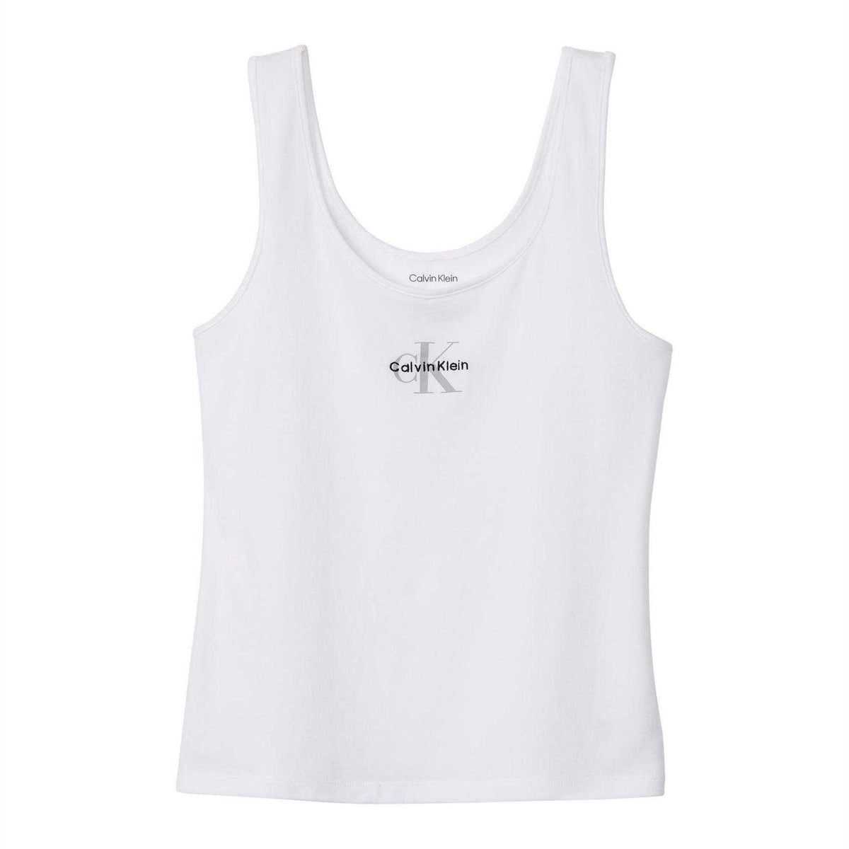 White - Front - Calvin Klein Womens-Ladies Vest Top