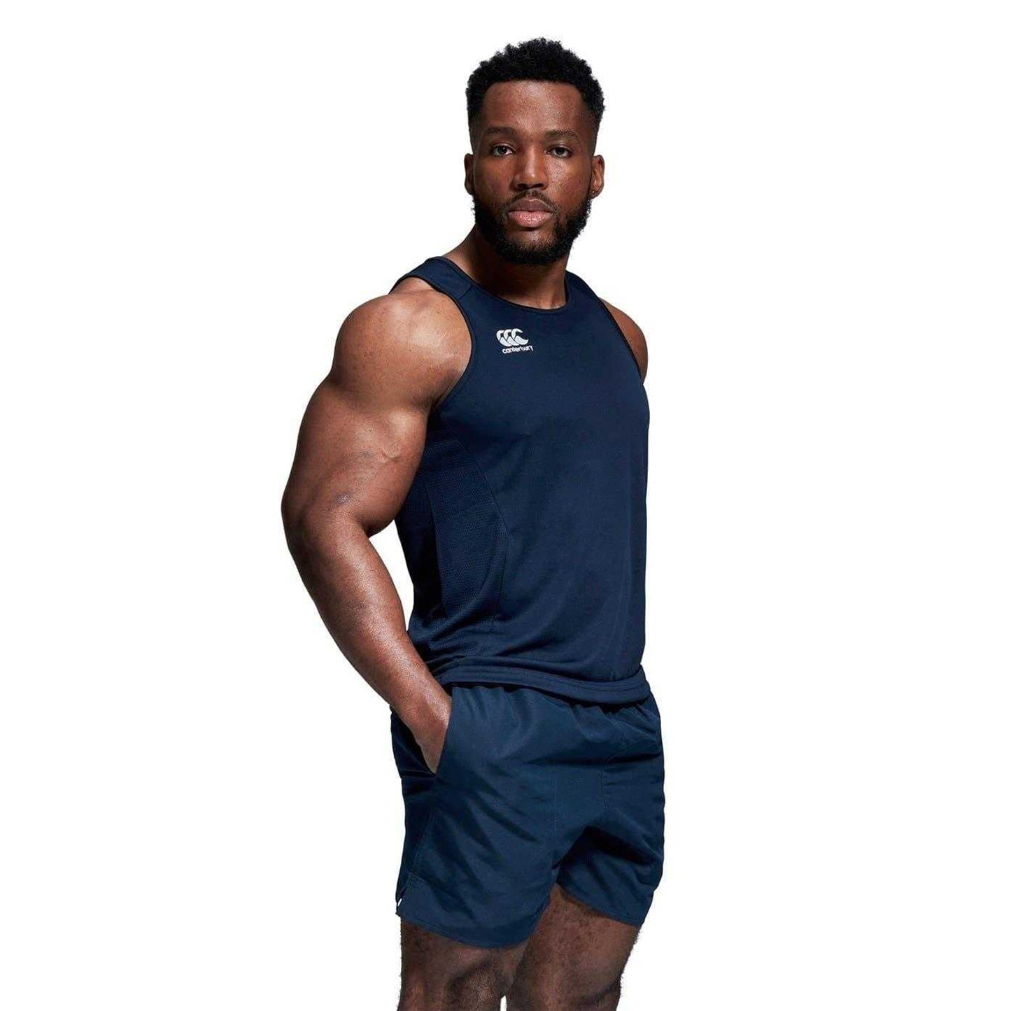 Navy - Pack Shot - Canterbury Mens Vapodri Vest Top