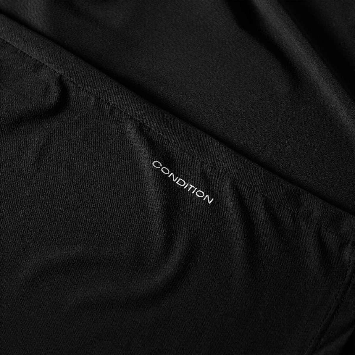 Black - Side - Condition Mens Areo Slim Long-Sleeved Gym Top