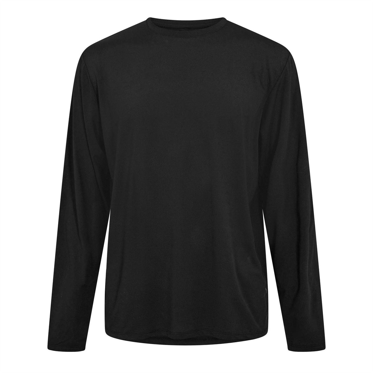 Black - Front - Condition Mens Areo Slim Long-Sleeved Gym Top
