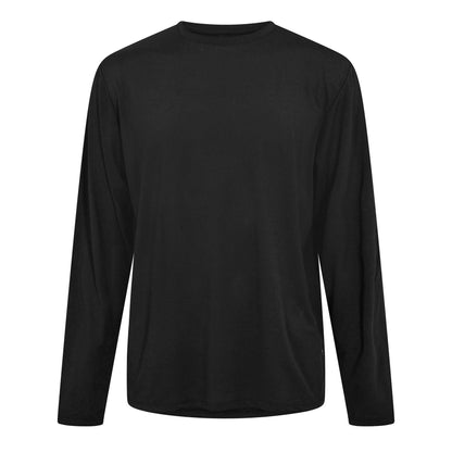 Black - Front - Condition Mens Areo Slim Long-Sleeved Gym Top
