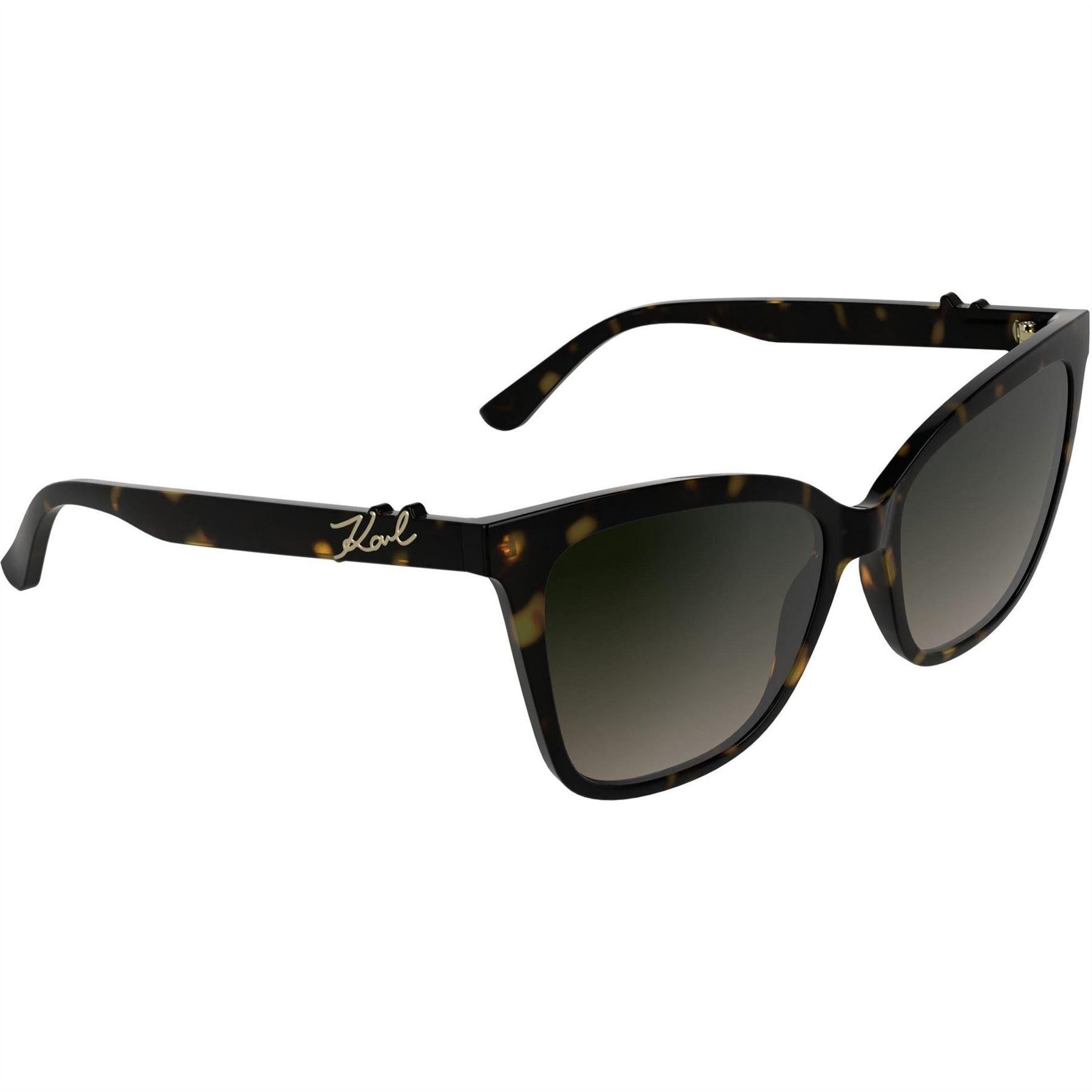 Tortoise - Back - Karl Lagerfeld Womens-Ladies KL6223S Cat Eye Sunglasses
