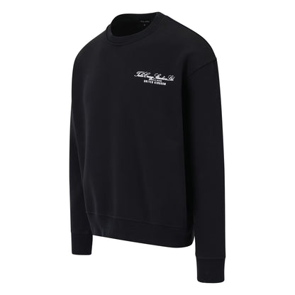 Black - Side - Tela Cruz Mens Studio Crew Neck Relaxed Fit Sweatshirt