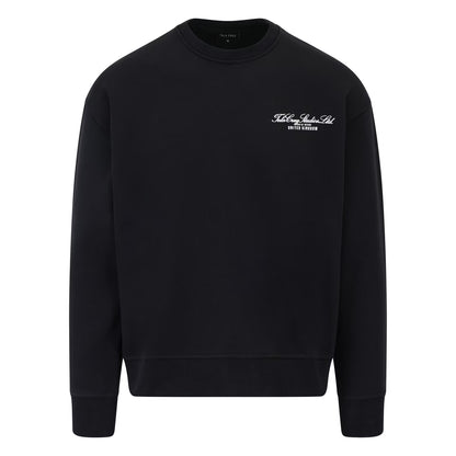 Black - Front - Tela Cruz Mens Studio Crew Neck Relaxed Fit Sweatshirt