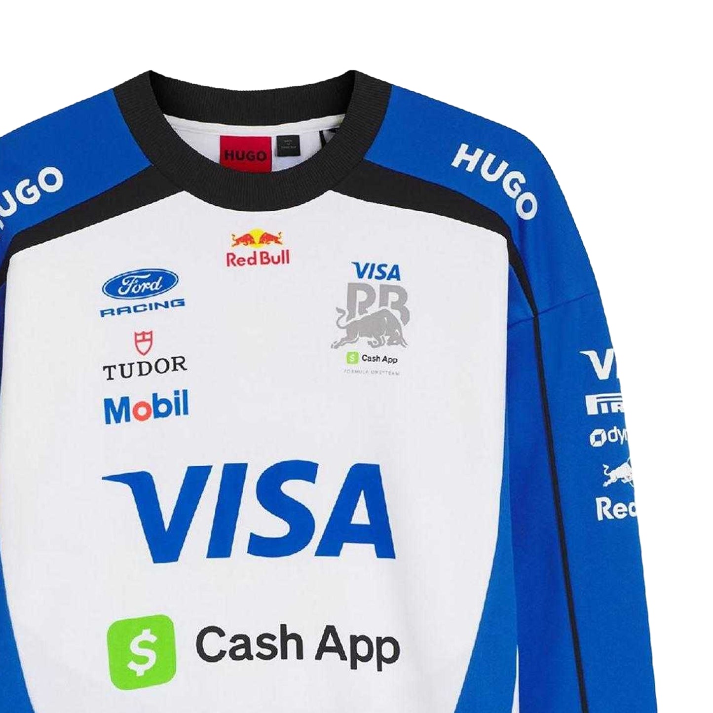 Medium Blue - Side - Hugo Mens Vcarb Crew Neck Sweatshirt