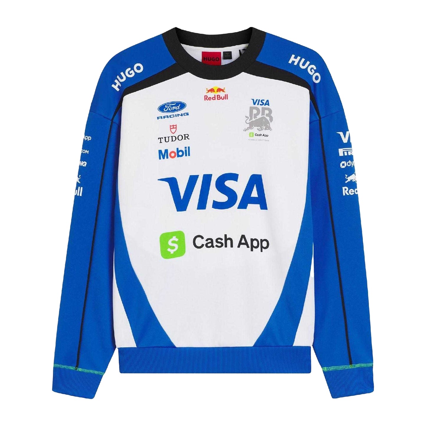 Medium Blue - Front - Hugo Mens Vcarb Crew Neck Sweatshirt