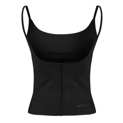 Jet Black - Back - Represent Womens-Ladies Crop Top