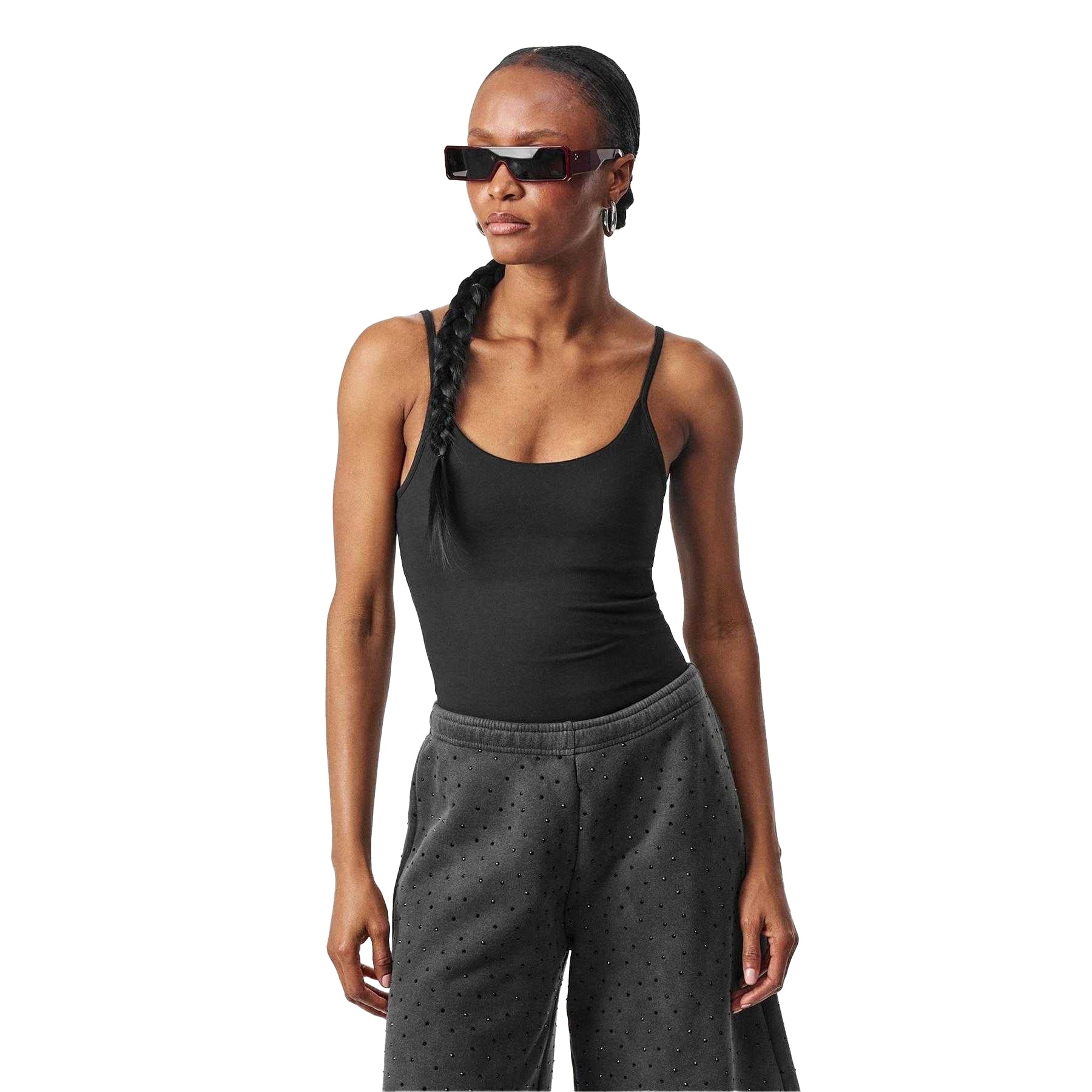 Jet Black - Side - Represent Womens-Ladies Crop Top
