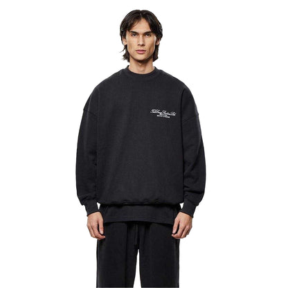 Black - Front - Tela Cruz Mens Studio Crew Neck Sweatshirt