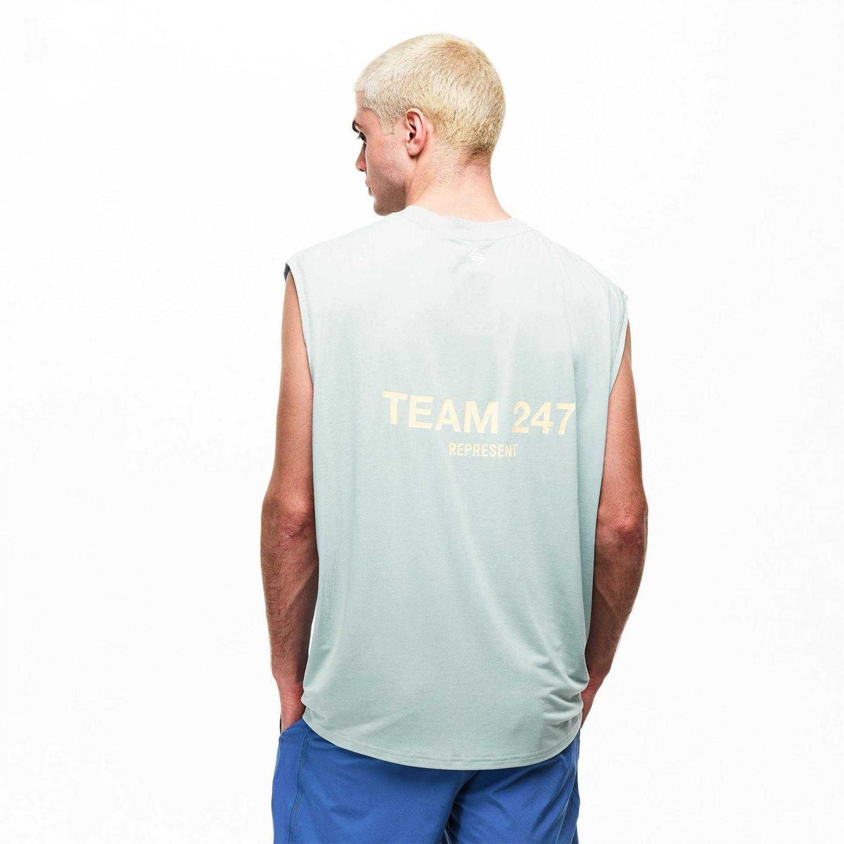Glacier - Pack Shot - Represent Mens 247 Performance Sleeveless Gym Tank Top