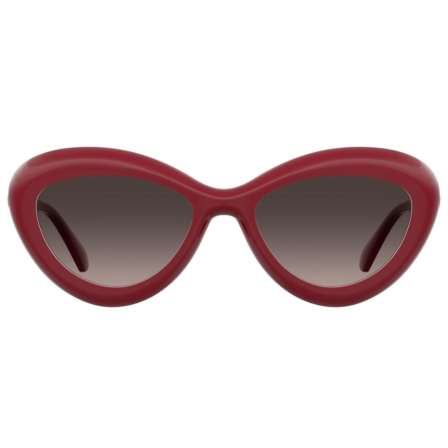 Red - Back - Moschino Womens-Ladies Round Cat Eye Sunglasses