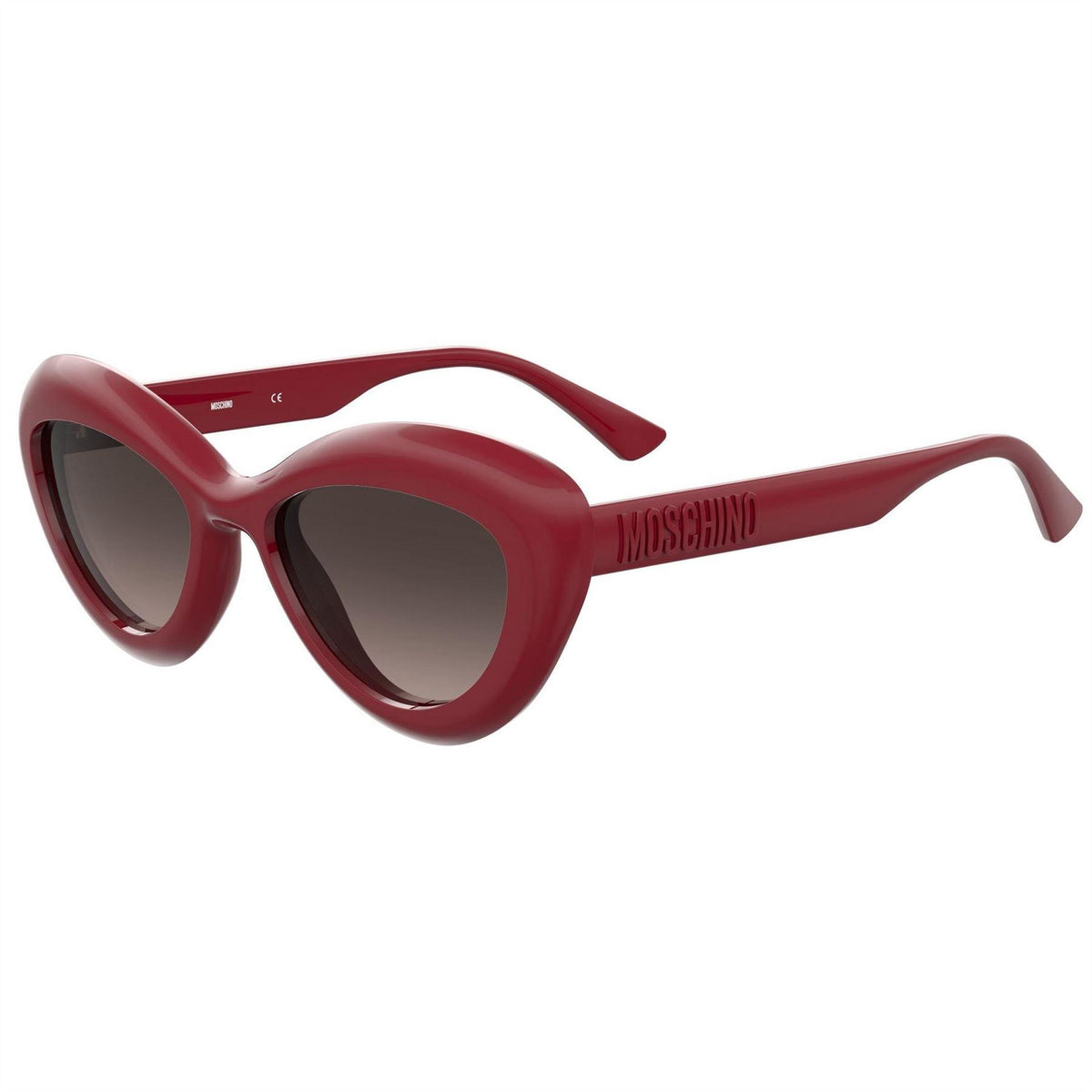 Red - Front - Moschino Womens-Ladies Round Cat Eye Sunglasses