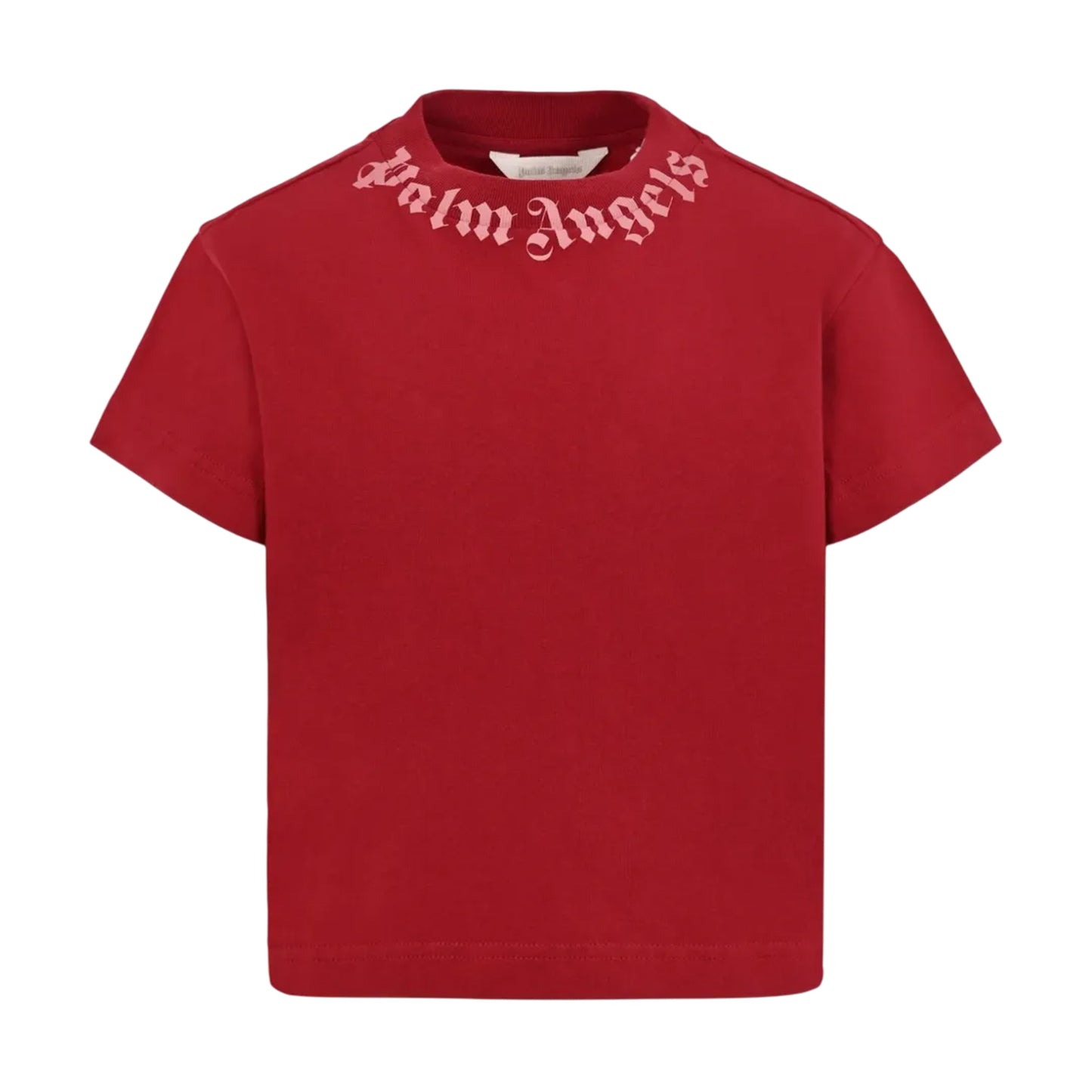 Red - Front - Palm Angels Childrens-Kids Gothic Logo T-Shirt