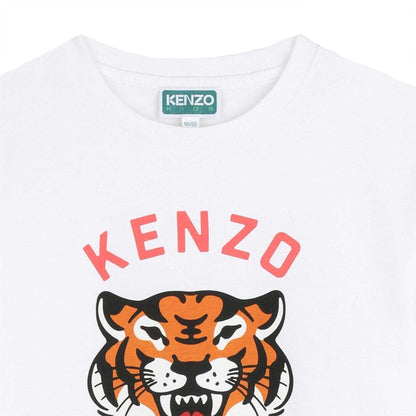 White - Side - Kenzo Childrens-Kids Paris T-Shirt