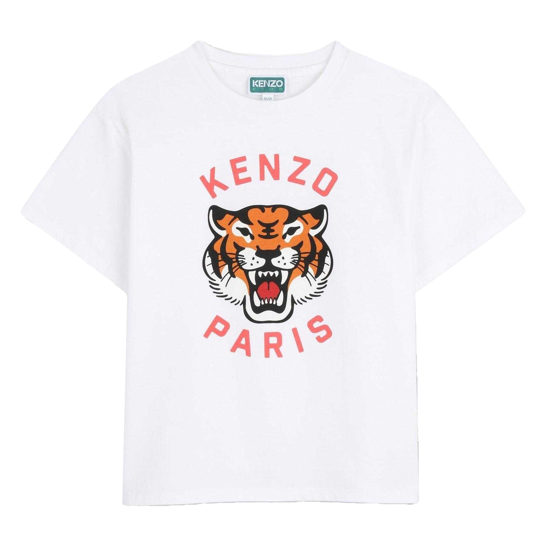 White - Front - Kenzo Childrens-Kids Paris T-Shirt