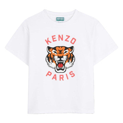 White - Front - Kenzo Childrens-Kids Paris T-Shirt