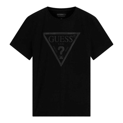 Blue - Front - Guess Mens Triangular T-Shirt