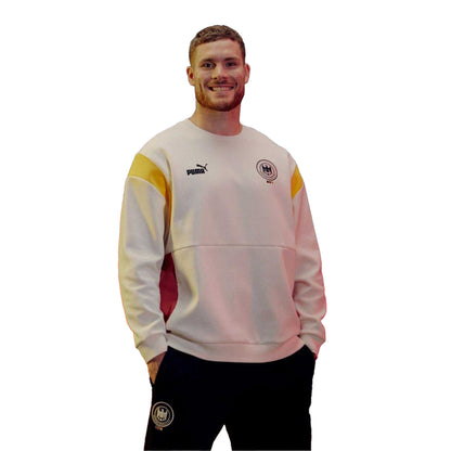 Warm White - Side - Puma Mens Archive Germany Sweatshirt