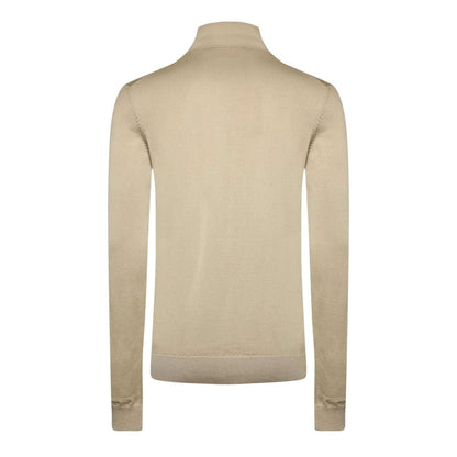 Cream - Back - Hugo Mens San Thomas Roll Neck Sweatshirt