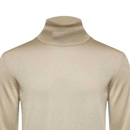 Cream - Side - Hugo Mens San Thomas Roll Neck Sweatshirt