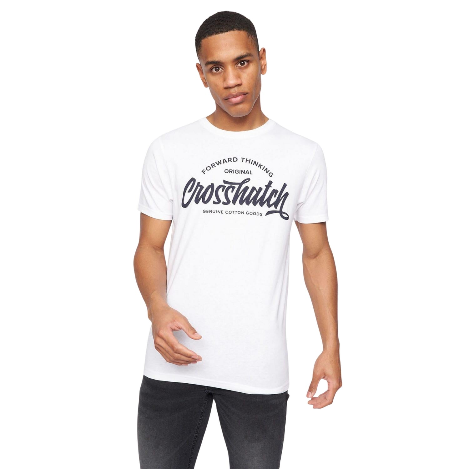 White-Red-Yellow-Royal Blue-Light Blue - Pack Shot - Crosshatch Mens Weymouth T-Shirt (Pack of 5)