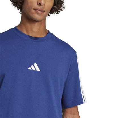 Dark Blue-White - Lifestyle - Adidas Mens 3 Stripes T-Shirt