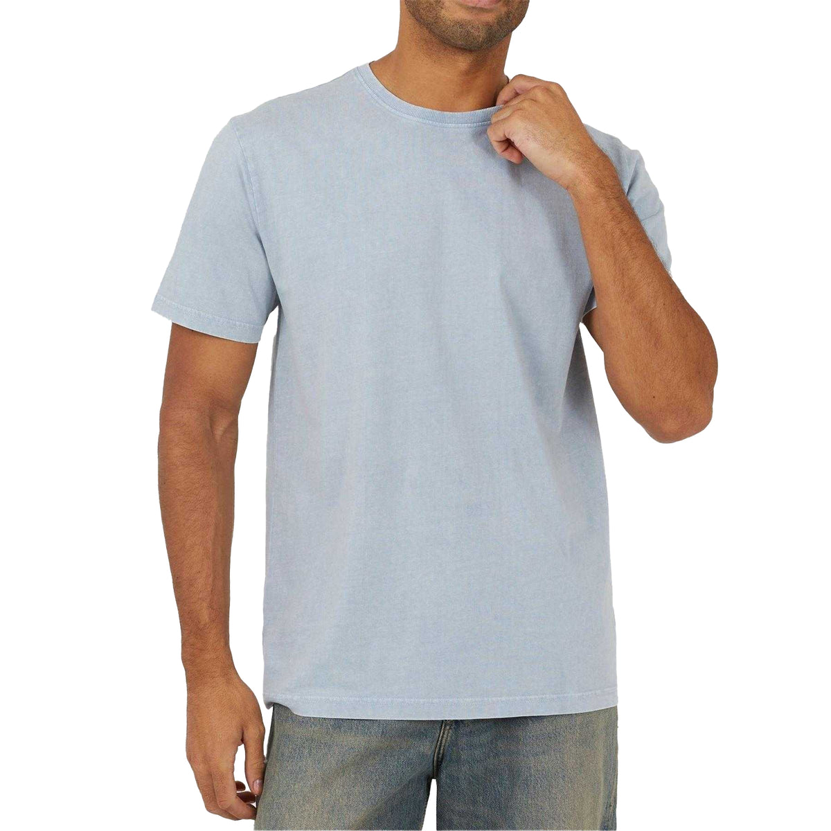 Steel - Front - Brave Soul Mens Cotton Jersey T-Shirt