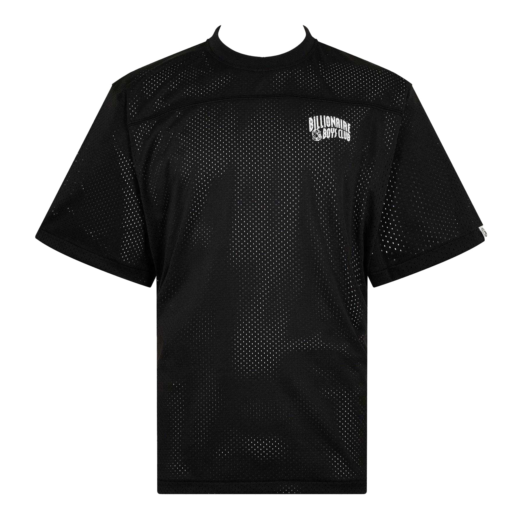 Black - Front - Billionaire Boys Club Mens Logo Mesh T-Shirt