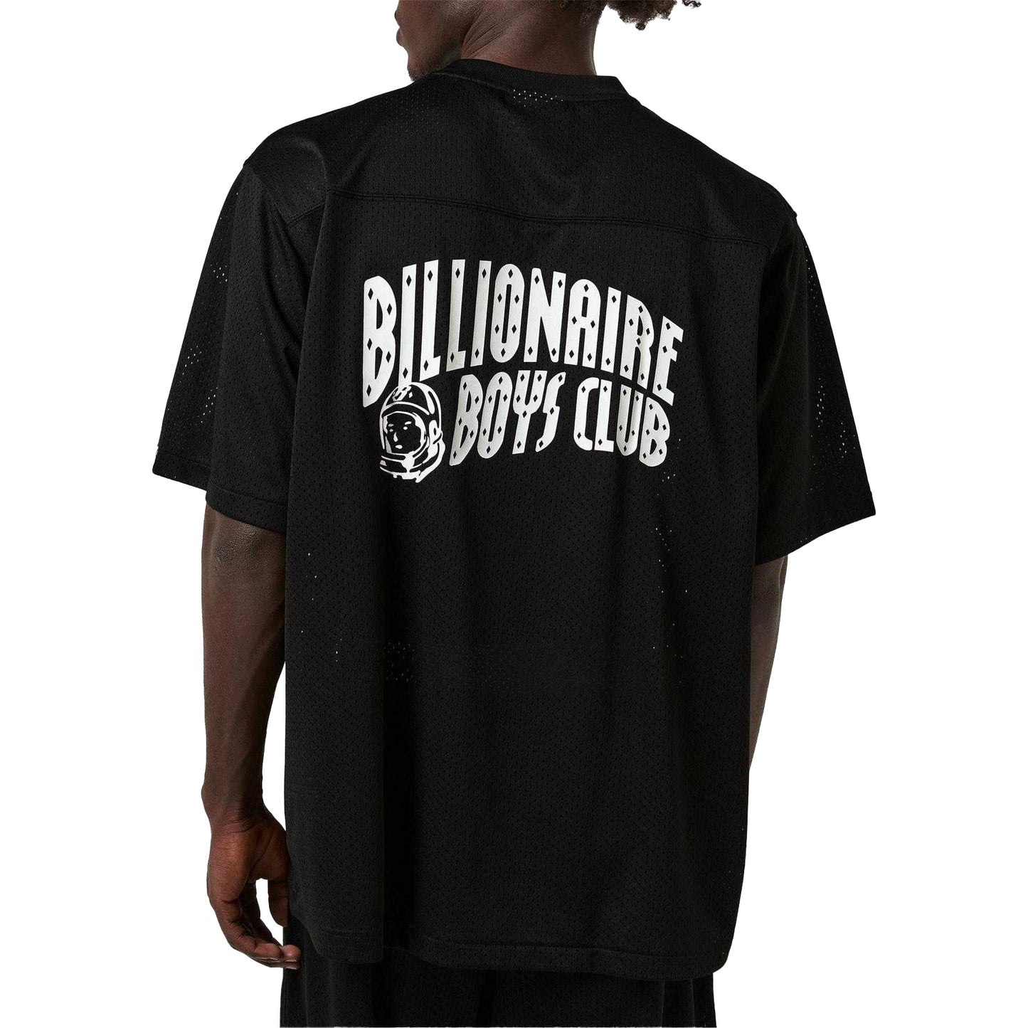 Black - Pack Shot - Billionaire Boys Club Mens Logo Mesh T-Shirt