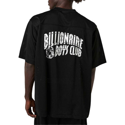 Black - Pack Shot - Billionaire Boys Club Mens Logo Mesh T-Shirt