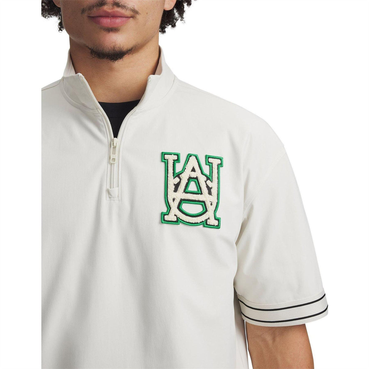Brown - Side - Under Armour Mens Courtside Embroidered Logo Shirt