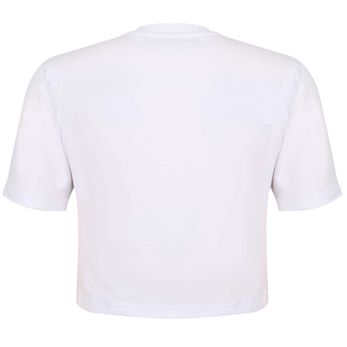 White-Pink - Back - Pretty Boy Ugly World Womens-Ladies Slim Crop Top