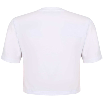 White-Pink - Back - Pretty Boy Ugly World Womens-Ladies Slim Crop Top