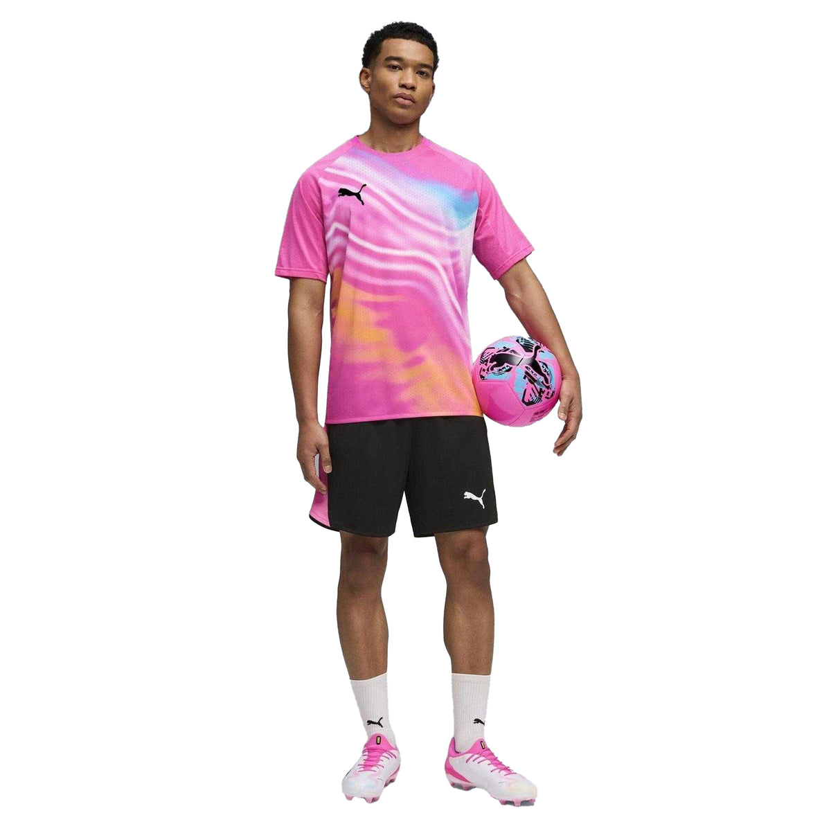 Pink-Black - Pack Shot - Puma Mens Liga Lightspeed T-Shirt
