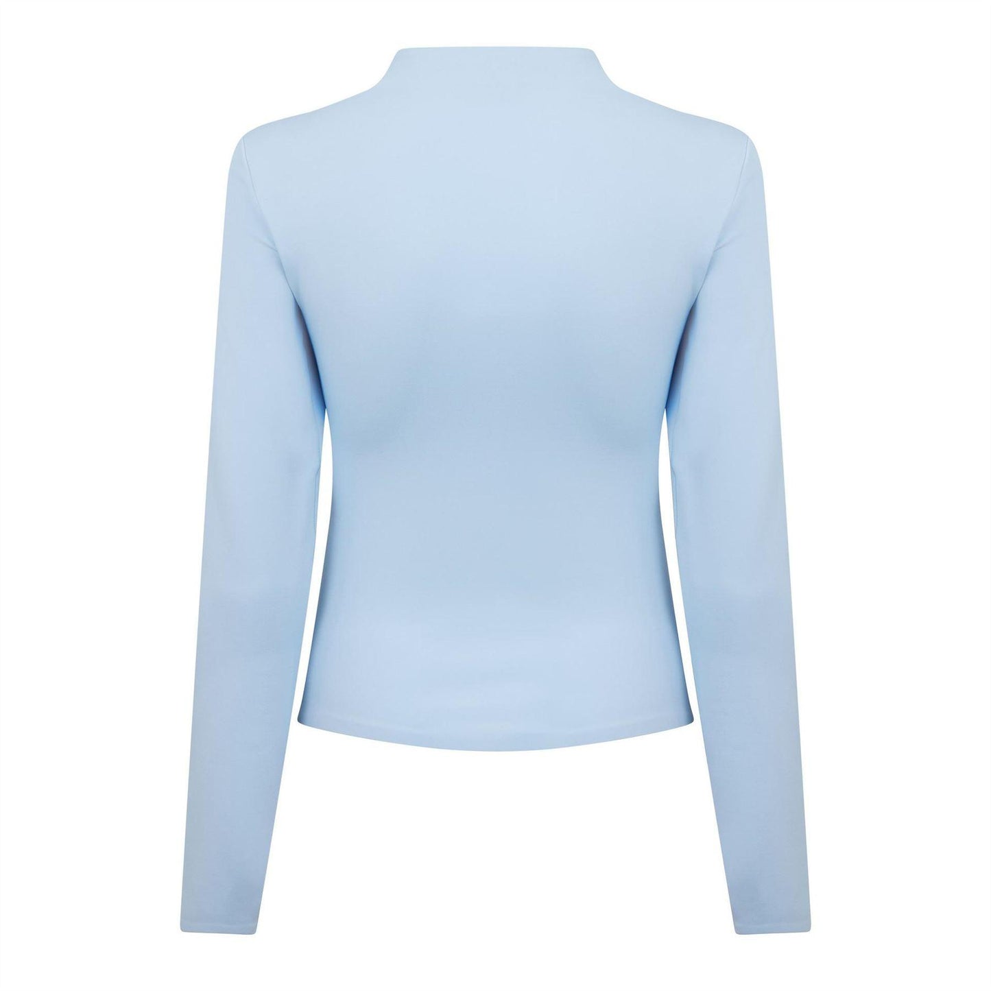 Celestial Blue - Back - Nike Womens-Ladies Mock Neck Fitted Long-Sleeved Top