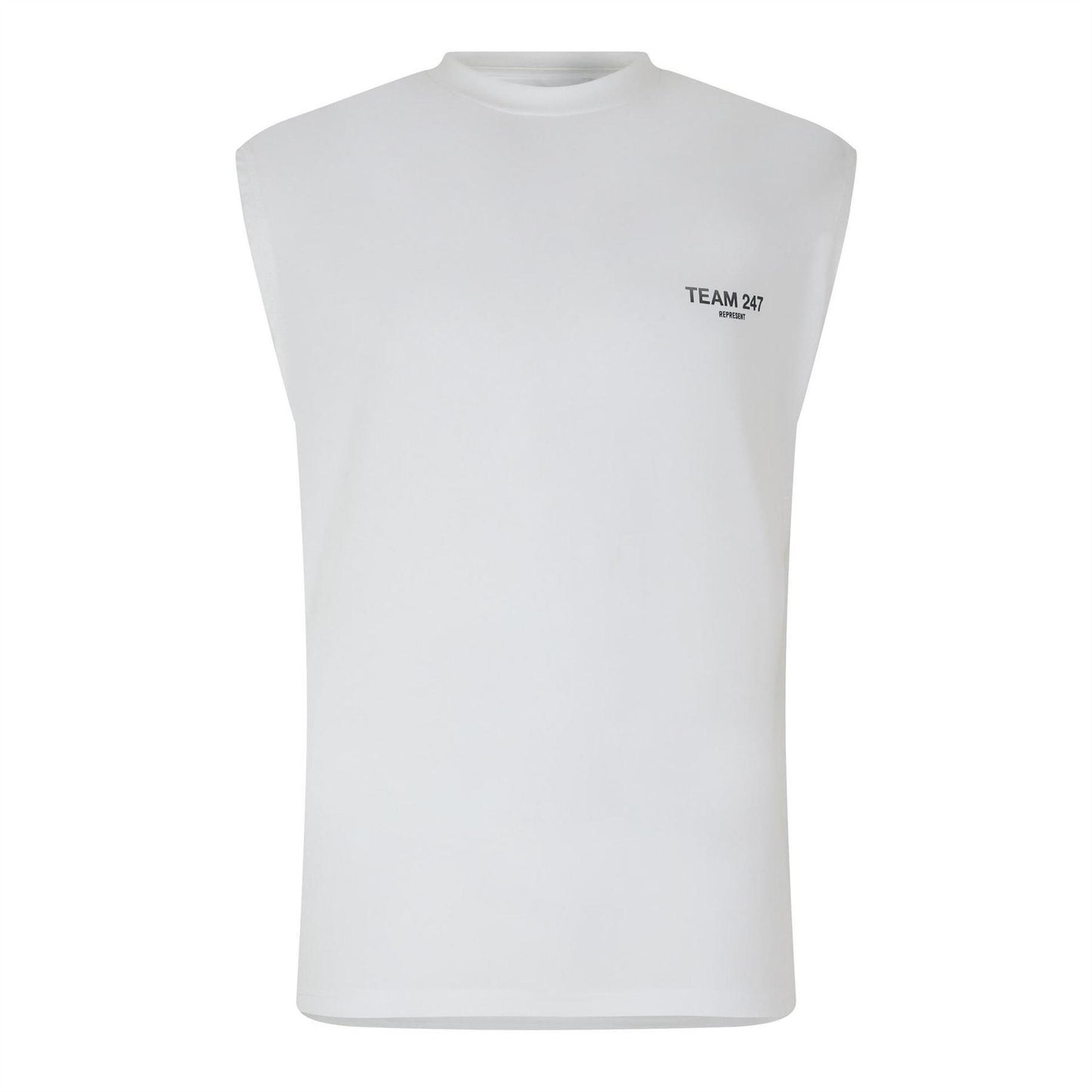 White - Front - Represent Mens 247 Oversized Tank Top